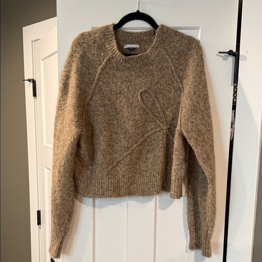 American Eagle Outfitters Brown Crew Neck Sweater
